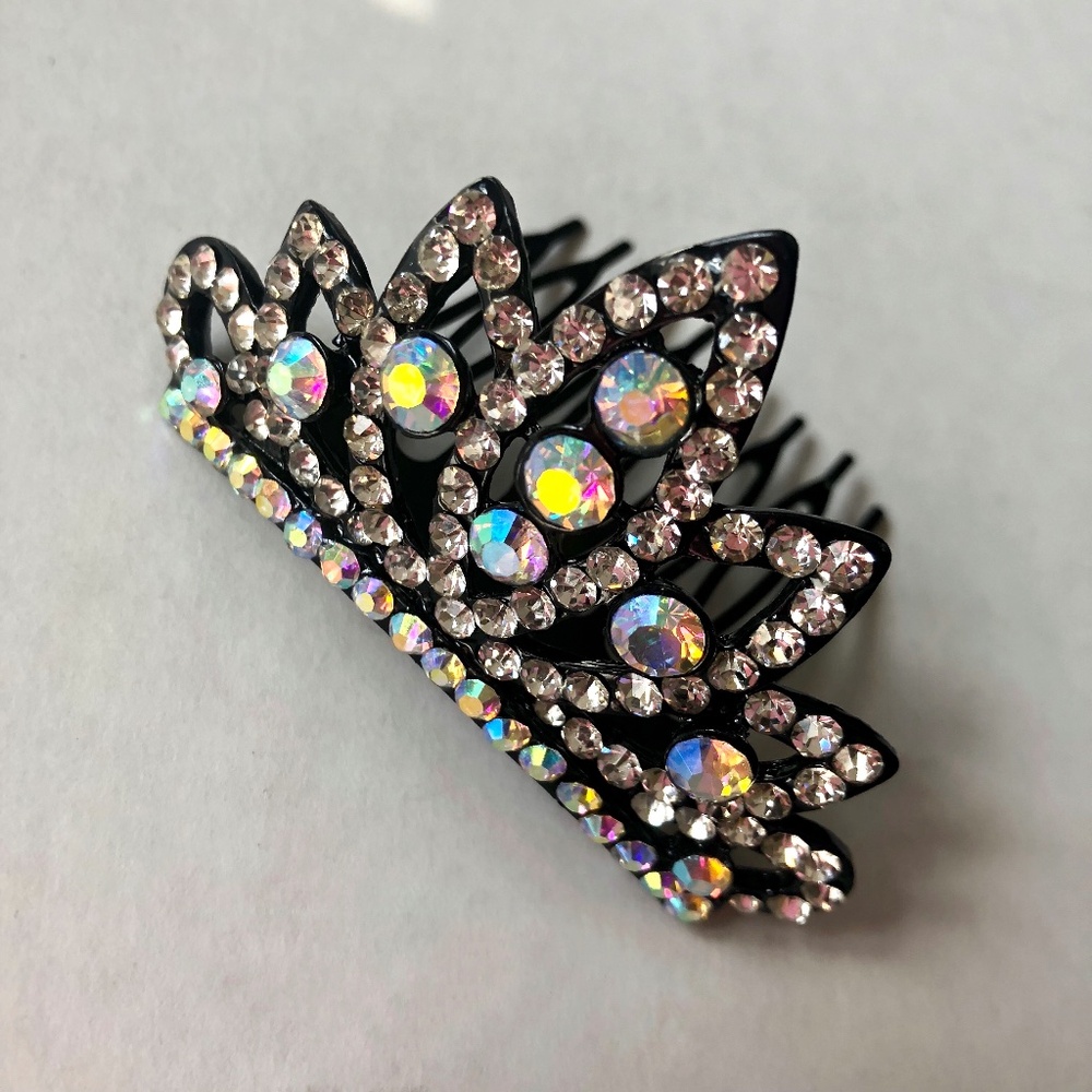 Armors Borealis Rhinestone Tiara Hair Comb
